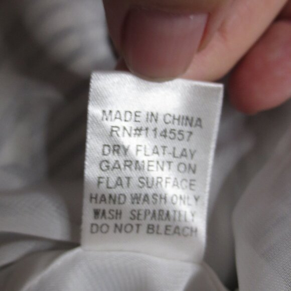 THML womens DRESS black OFF-WHITE lined ABSTRACT shift MIDI size M - Picture 6 of 10